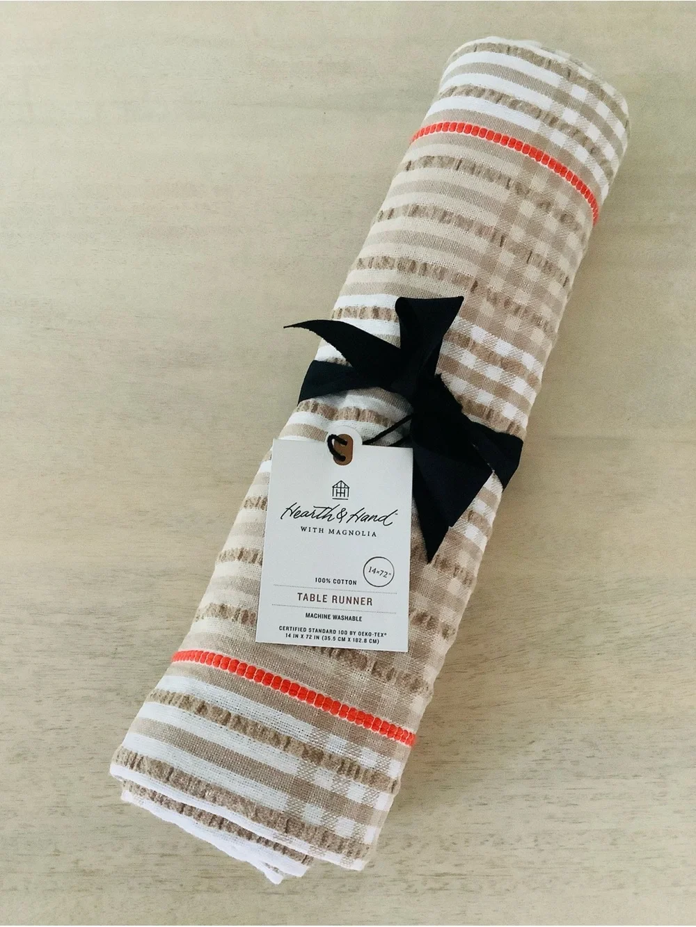 Hearth & Hand Magnolia 72” x 14” Gingham Table Runner